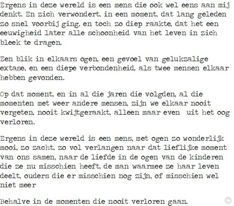 Ergens in deze wereld... no. 1